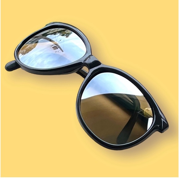 90s Designer Sunglasses Black Retro Eyewear - Picture 4 of 14